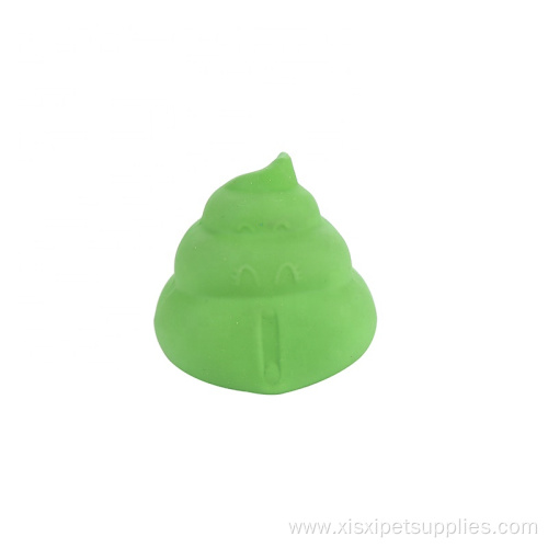 Cartoon shit shape latex squeaky pet dog toy